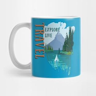 Explore, Live,Travel Mug